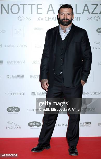 Alessio Sakara attends Anlaids Gala at Palazzo Doria Pamphilj on June 8, 2017 in Rome, Italy.