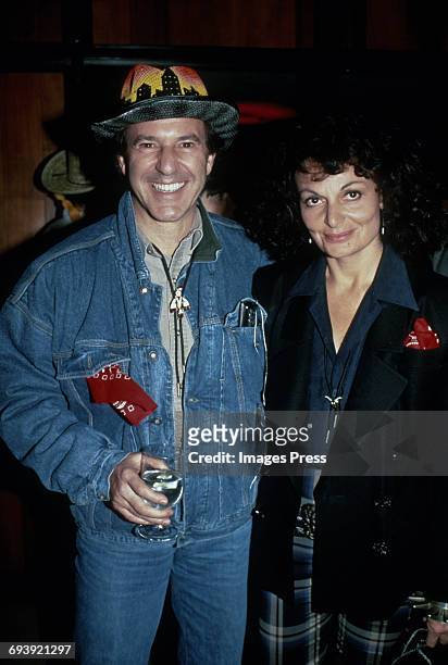 Diane von Furstenberg and Mort Zuckerman circa 1989 in New York City.