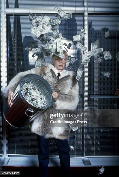 1980s: Andy Warhol showing his artistry circa 1980s in New York City.