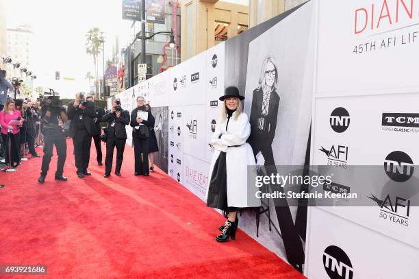 Honoree Diane Keaton arrives at American Film Institute's 45th Life Achievement Award Gala Tribute to Diane Keaton at Dolby Theatre on June 8, 2017...