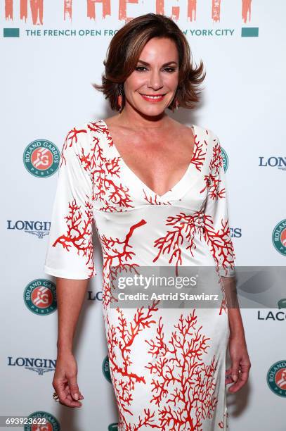 Personality from 'The Real Housewives of New York City' Luann D'Agostino attends the Roland-Garros reception at French Consulate on June 8, 2017 in...