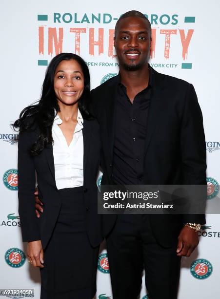 Tiffany Glenn Burress and Plaxico Burress attend the Roland-Garros reception at French Consulate on June 8, 2017 in New York City.