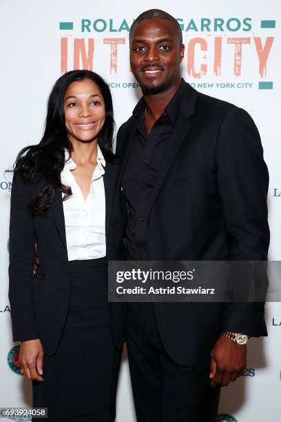 Tiffany Glenn Burress and Plaxico Burress attend the Roland-Garros reception at French Consulate on June 8, 2017 in New York City.