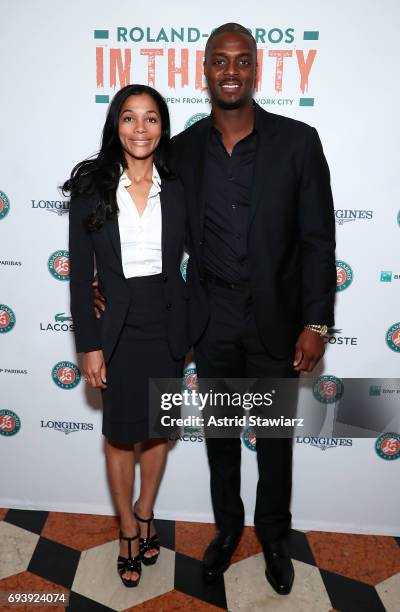 Tiffany Glenn Burress and Plaxico Burress attend the Roland-Garros reception at French Consulate on June 8, 2017 in New York City.