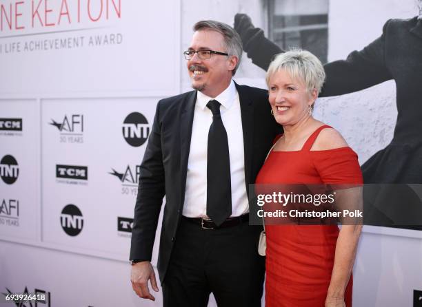 Writer-producer Vince Gilligan and producer Holly Rice arrive at American Film Institute's 45th Life Achievement Award Gala Tribute to Diane Keaton...