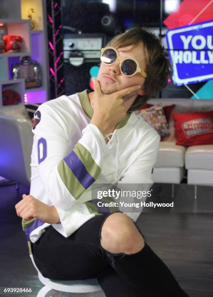 June 7: Ellington Ratliff from R5 visits the Young Hollywood Studio on June 7, 2017 in Los Angeles, California.