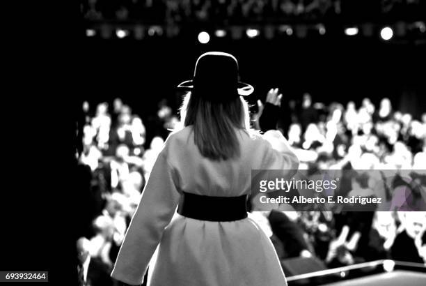Honoree Diane Keaton walks onstage during American Film Institute's 45th Life Achievement Award Gala Tribute to Diane Keaton at Dolby Theatre on June...