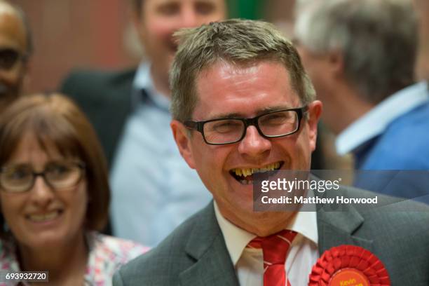 Kevin Brennan wins Cardiff West for Labour at the Sport Wales National Centre on June 9, 2017 in Cardiff, United Kingdom. After a snap election was...