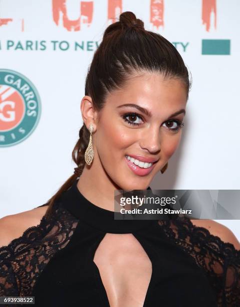 Miss Universe 2016, Iris Mittenaere attends the Roland-Garros reception at French Consulate on June 8, 2017 in New York City.