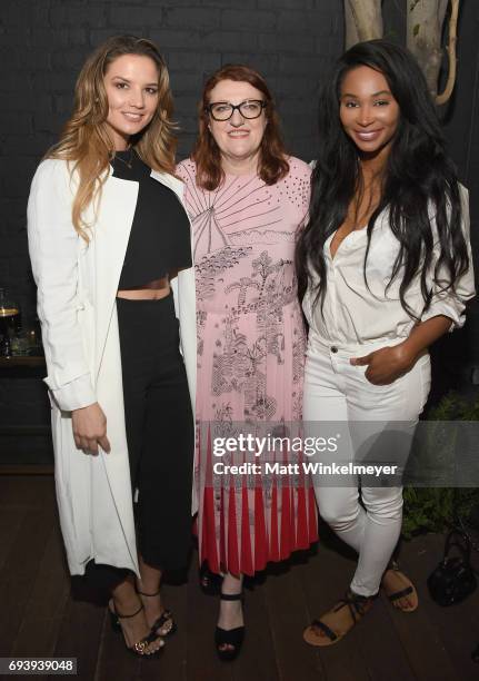 Lauren Pleszewicz, Harper's Bazaar Editor-in-Chief Glenda Bailey and Nana Meriwether attend Glenda Bailey's Book Launch Celebration at Eric...