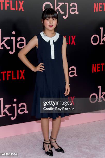 Ahn Seo-hyun attends the New York premiere of "Okja" at AMC Lincoln Square Theater on June 8, 2017 in New York City.