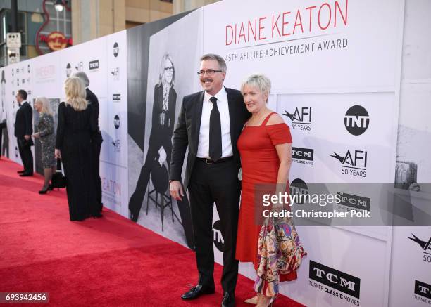 Writer-producer Vince Gilligan and producer Holly Rice arrive at American Film Institute's 45th Life Achievement Award Gala Tribute to Diane Keaton...