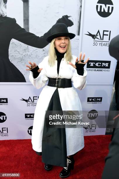 Honoree Diane Keaton arrives at the American Film Institute's 45th Life Achievement Award Gala Tribute to Diane Keaton at Dolby Theatre on June 8,...