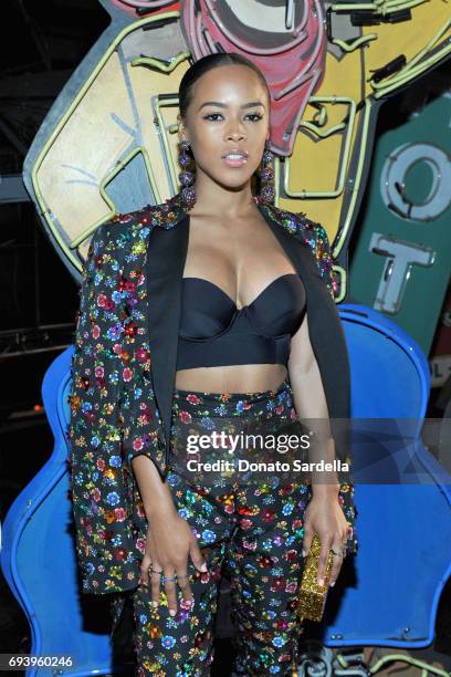 Actor Serayah attends Moschino Spring/Summer 18 Menswear and Women's Resort Collection at Milk Studios on June 8, 2017 in Hollywood, California.
