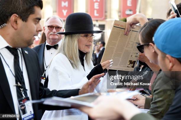 Honoree Diane Keaton arrives at the American Film Institute's 45th Life Achievement Award Gala Tribute to Diane Keaton at Dolby Theatre on June 8,...