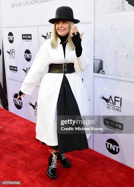 Honoree Diane Keaton arrives at American Film Institute's 45th Life Achievement Award Gala Tribute to Diane Keaton at Dolby Theatre on June 8, 2017...