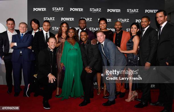 Power" cast members attend the STARZ Original series "Power" Season Four Premiere at The Newseum on June 8, 2017 in Washington, DC.