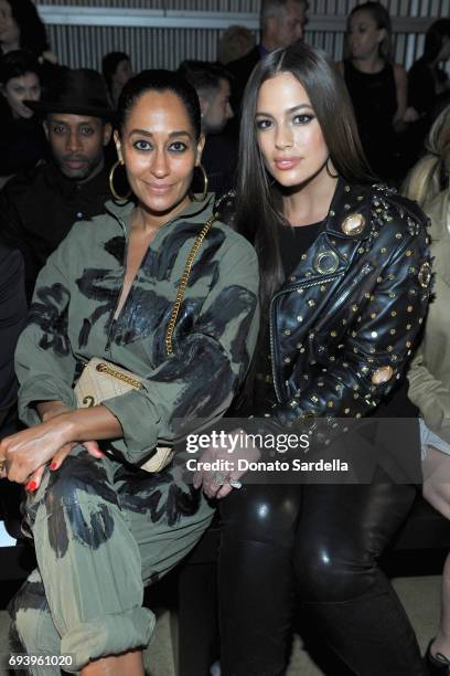 Actor Tracee Ellis Ross and model Ashley Graham attend Moschino Spring/Summer 18 Menswear and Women's Resort Collection at Milk Studios on June 8,...