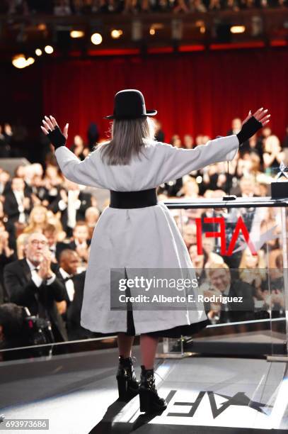 Honoree Diane Keaton accepts the AFI Life Achievement Award onstage during American Film Institute's 45th Life Achievement Award Gala Tribute to...