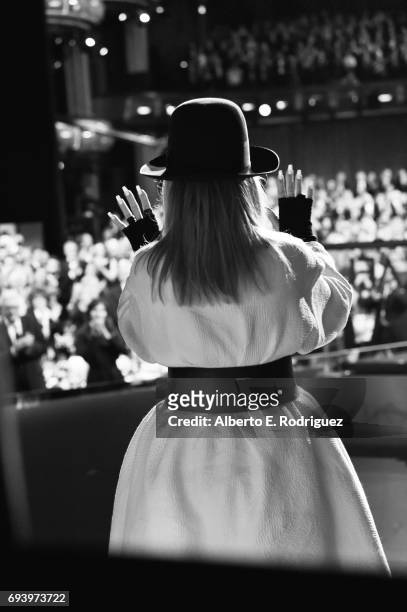 Honoree Diane Keaton accepts the AFI Life Achievement Award onstage during American Film Institute's 45th Life Achievement Award Gala Tribute to...