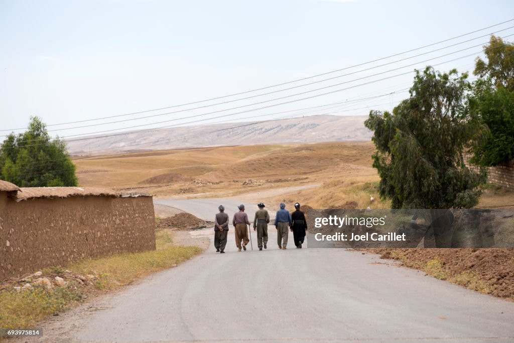 Kurdish men socializing in Dubardan, northern Iraq