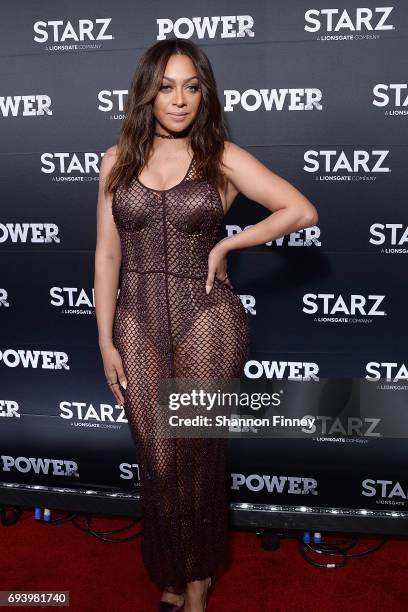 La La Anthony, star of the Starz series, "Power", attends the Washington, DC Season 4 premiere at The Newseum on June 8, 2017 in Washington, DC.