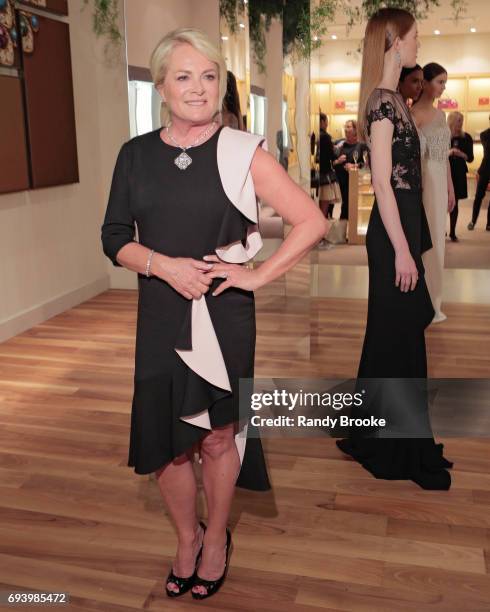 Designer Pamela Rowland attends her Pamella Roland Resort 2018 Presentation at Bvlgari on June 8, 2017 in New York City.