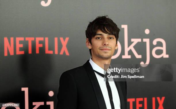 Actor Devon Bostick attends The New York premiere of "Okja" hosted by Netflix at AMC Lincoln Square Theater on June 8, 2017 in New York City.