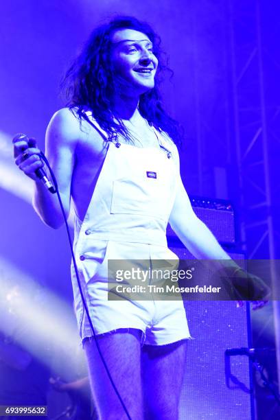 Mario Cuomo of The Orwells performs during the 2017 Bonnaroo Arts and Music Festival on June 8, 2017 in Manchester, Tennessee.