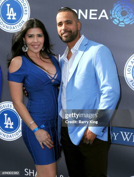 Professional baseball player Franklin Gutierrez and guest attend Los Angeles Dodgers Foundation's 3rd Annual Blue Diamond Gala at Dodger Stadium on...
