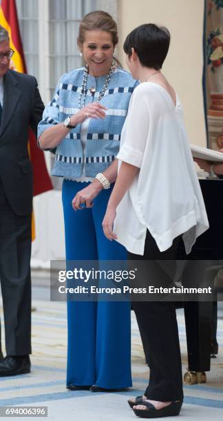 Princess Elena attends XXV Children and Youth Painting Contest at El Pardo Palace on June 8, 2017 in Madrid, Spain.