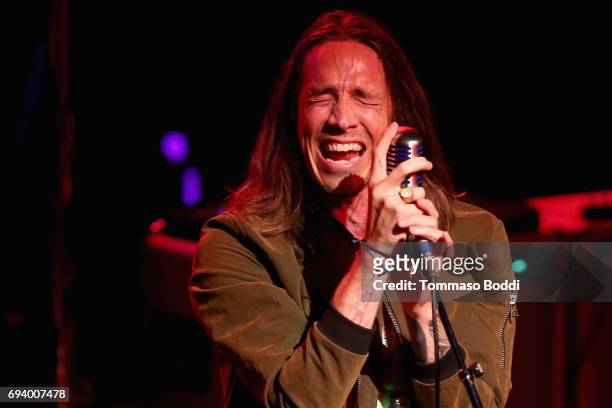 Brandon Boyd of Incubus performs on stage during the Los Angeles Chapter GRAMMY Showcase at The Fonda Theatre on June 8, 2017 in Los Angeles,...