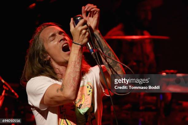 Brandon Boyd of Incubus performs on stage during the Los Angeles Chapter GRAMMY Showcase at The Fonda Theatre on June 8, 2017 in Los Angeles,...