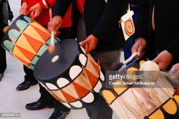 drummers playing traditional drums - santa fe stock pictures, royalty-free photos & images