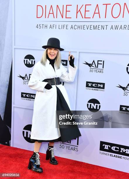 Diane Keaton arrives at the AFI Life Achievement Award Gala Tribute To Diane Keaton on June 8, 2017 in Hollywood, California.