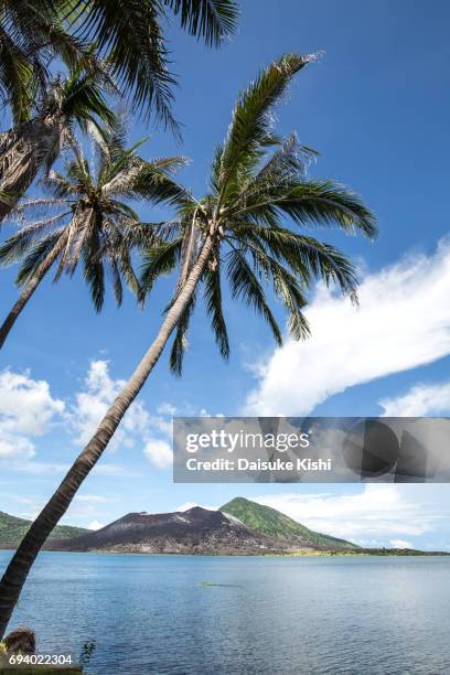 tavurvur volcano in rabaul, papua new guinea - rabaul stock pictures, royalty-free photos & images