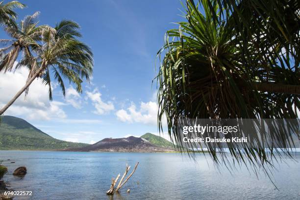 tavurvur volcano in rabaul, papua new guinea - rabaul stock pictures, royalty-free photos & images