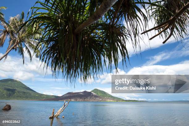 tavurvur volcano in rabaul, papua new guinea - rabaul stock pictures, royalty-free photos & images