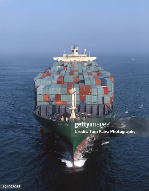 Container Ship Front View Photos and Premium High Res Pictures - Getty ...