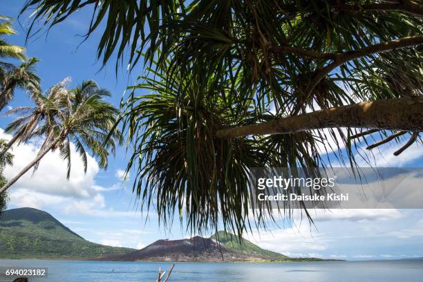 tavurvur volcano in rabaul, papua new guinea - rabaul stock pictures, royalty-free photos & images