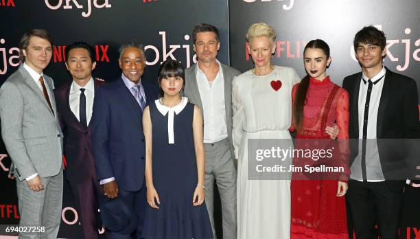 Actors Paul Dano, Steven Yeun, Giancarlo Esposito, Ahn Seo-hyun, actor/producer Brad Pitt, actors Tilda Swinton, Lily Collins and Devon Bostick...