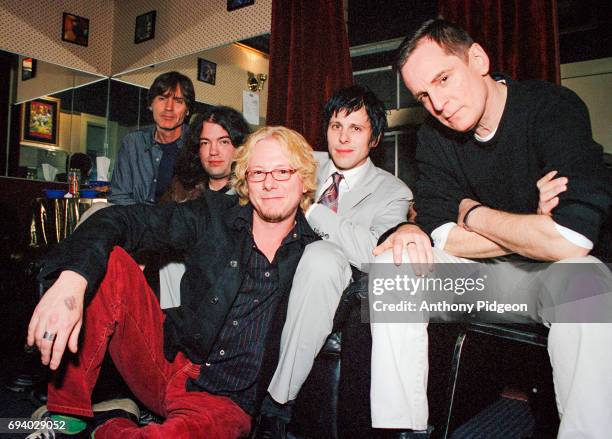 Portrait of Big Star, with Mike Mills of REM , backstage at The Fillmore in San Francisco, California, USA on 2nd March, 2002.