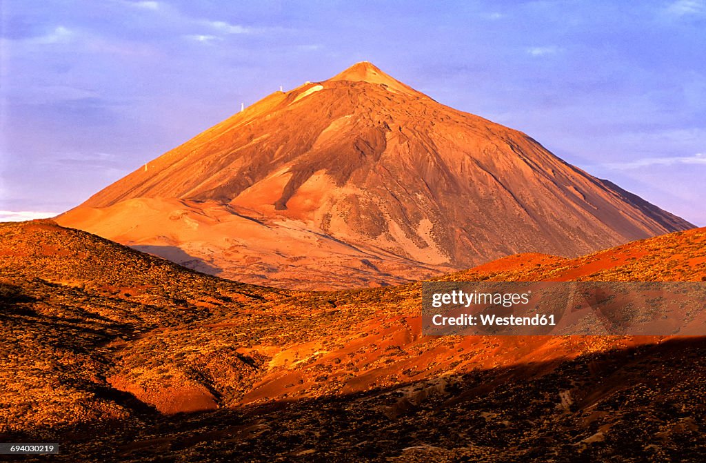 Spain, Tenerife, Sunrise over El Teide