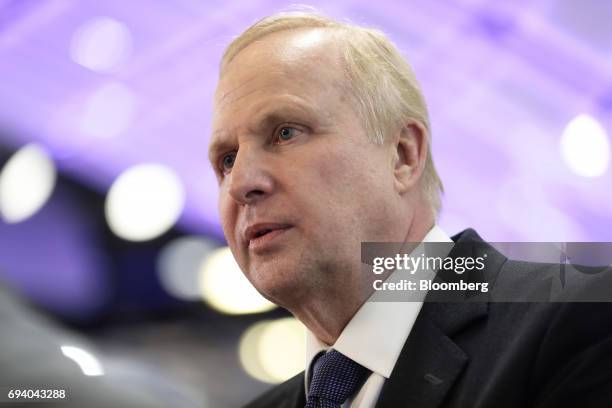 Bob Dudley, chief executive officer of BP Plc, speaks in a Bloomberg Television interview during the St. Petersburg International Economic Forum at...