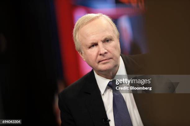 Bob Dudley, chief executive officer of BP Plc, speaks in a Bloomberg Television interview during the St. Petersburg International Economic Forum at...