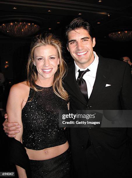 Actor Galen Gering poses with wife Jenna at the TV Soap Golden Boomerang Awards at the Four Seasons Hotel January 18, 2002 in Beverly Hills, CA.
