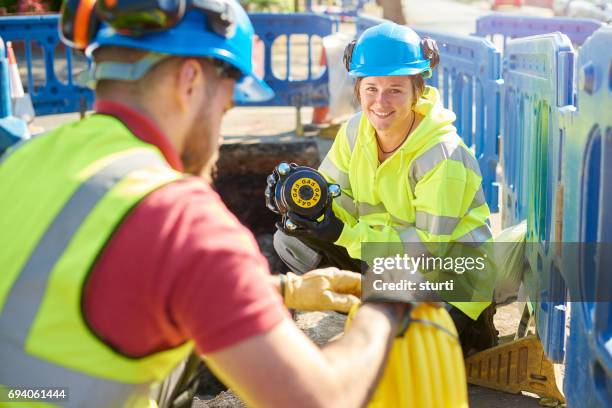 civil engineering career - gas pipes stock pictures, royalty-free photos & images