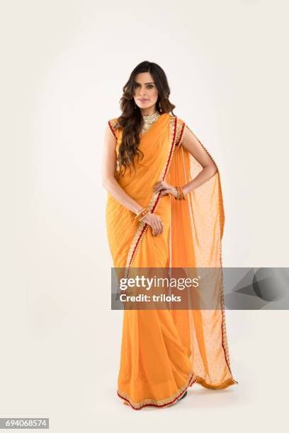 beautiful indian woman - sari stock pictures, royalty-free photos & images