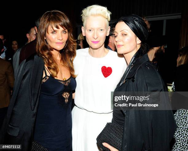 Helena Christensen and Tilda Swinton attend Netflix hosts the after party for "Okja" at AMC Lincoln Square Theater on June 8, 2017 in New York City.