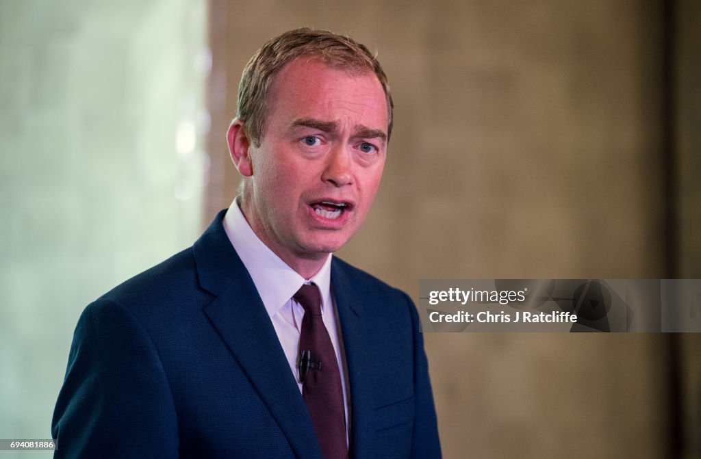 Liberal Democrat Leader Tim Farron Speaks Following General Election Gains